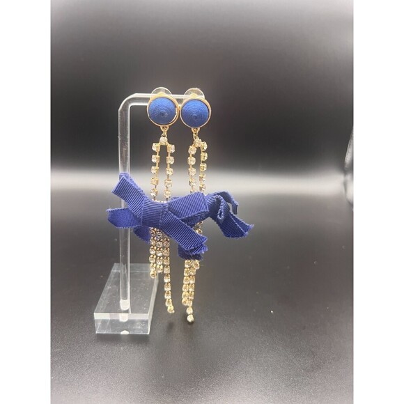 SUGARFIX Ribbon and Rhinestone Earrings - Picture 4 of 8